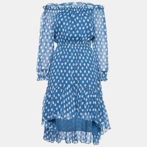 DVF Off Shoulder Polka Dot Dress - Size 4